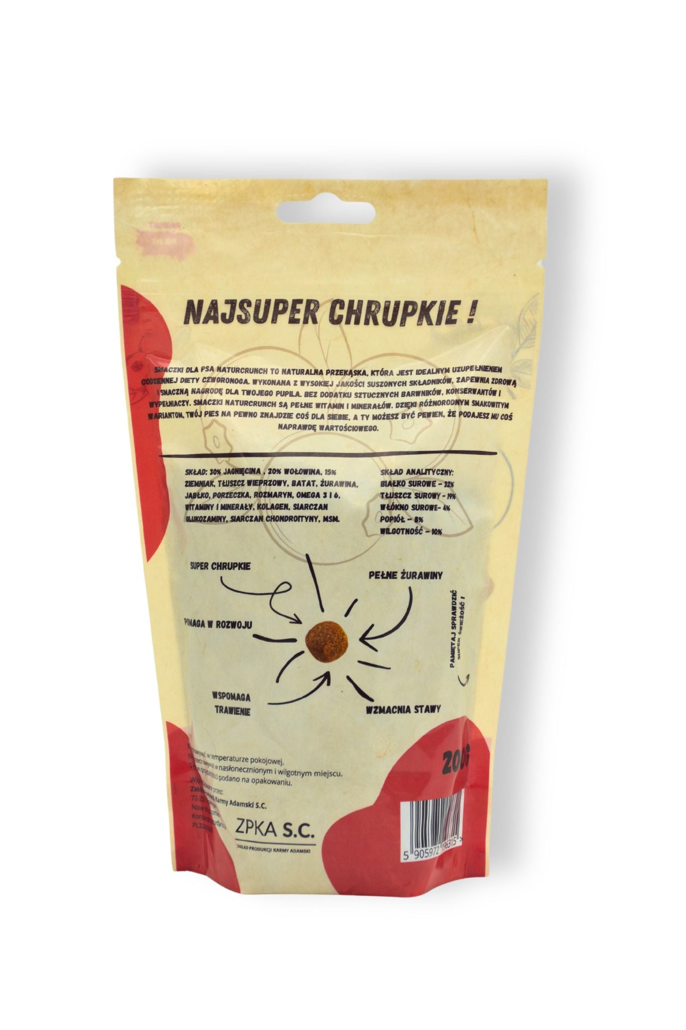 Naturcrunch Lamb&Cranberries Przysmak Dla Psa