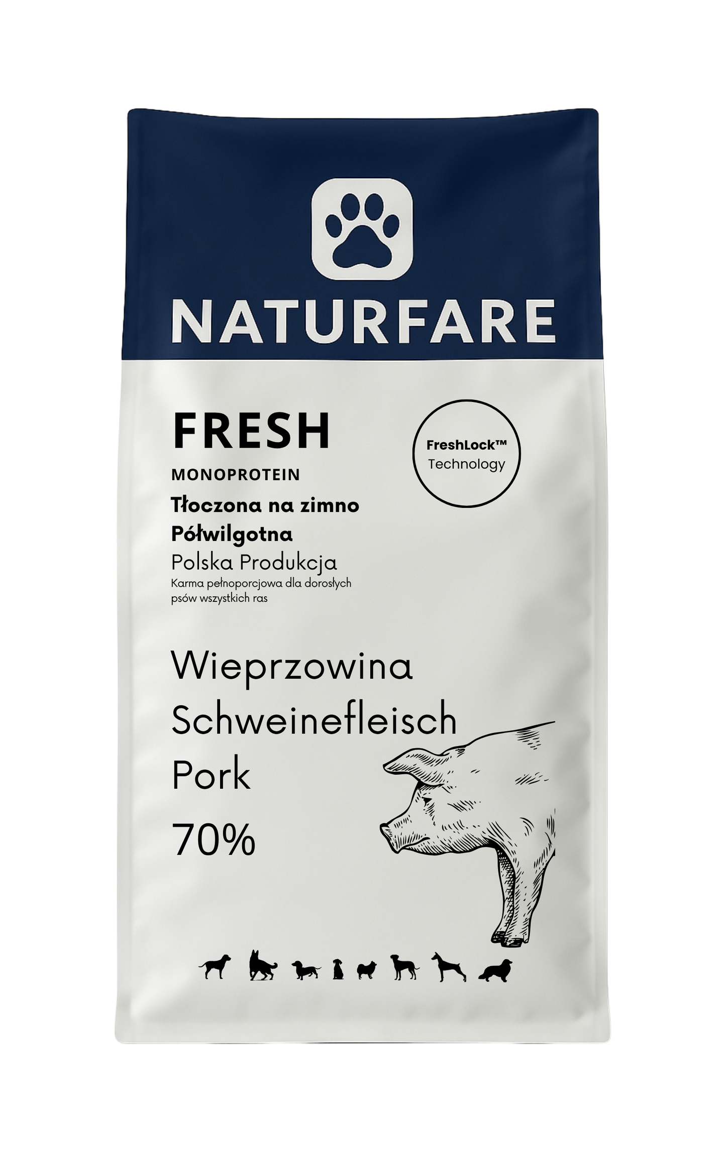 Karma półwilgotna Fresh - wieprzowina monobiałkowa
