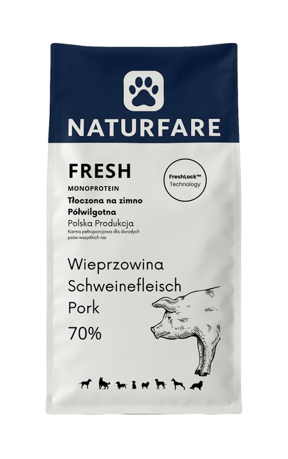 Karma półwilgotna Fresh - wieprzowina monobiałkowa