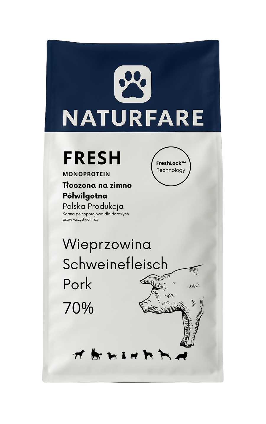Karma półwilgotna Fresh - wieprzowina monobiałkowa