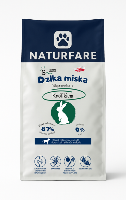 Karma sucha Dzika Miska - Wieprzowina z Królikiem "S"